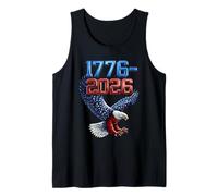 USA 4 luglio 250 ° Anniversario American Flag Eagle 1776-2026 Canotta