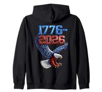 USA 4 luglio 250 ° Anniversario American Flag Eagle 1776-2026 Felpa con Cappuccio