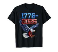 USA 4 luglio 250 ° Anniversario American Flag Eagle 1776-2026 Maglietta