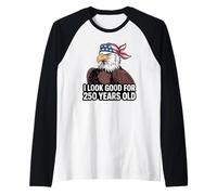 USA 4th of July Flag Design Love America United States Maglia con Maniche Raglan