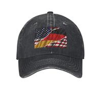 USA American And German Germany Friendship Flag Unisex Snapback cap Classic Cappellino da Baseball Anti-Sole Berretto da Baseball per Pesca Corsa Estivo