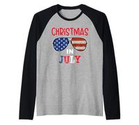 USA American Sunglass Christmas in July Maglia con Maniche Raglan