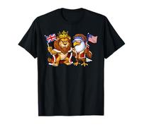 USA Americana Bandiera britannica UK Gran Bretagna Maglietta