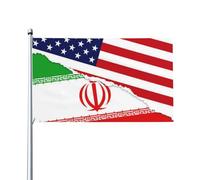 Usa And Iran Identity2 Bandiera Da Giardino Con 2 Occhielli Flag Durevole Bandiere Per Giardino Balcone Feste Interno 90X150Cm