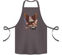 USA Aquila Bandiera America Patriottico Luglio 4th Cotone Grembiule 100% Organic