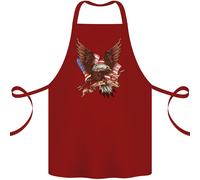 USA Aquila Bandiera America Patriottico Luglio 4th Cotone Grembiule 100% Organic