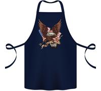USA Aquila Bandiera America Patriottico Luglio 4th Cotone Grembiule 100% Organic