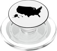 USA Battito del Cuore Mappa Americani PopSockets PopGrip per MagSafe