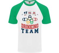USA Bere Squadra Divertente Bachelor Party Birra Uomo S/S Baseball T-Shirt