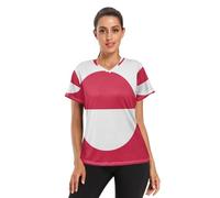 (USA) Camicie da palestra da donna a maniche corte Activewear per corsa S, Bandiera della Groenlandia, XX-Large