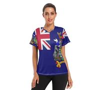 (USA) Camicie da palestra da donna a maniche corte Activewear per corsa S, bandiera, di, sud, georgia, e, il, sud, sandwich, S