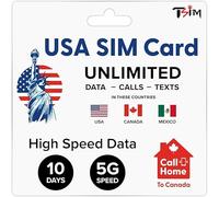 USA Canada Messico per i viaggi! Dati illimitati, chiamate e messaggi in USA, Canada e Messico. SIM Card prepagata per i turisti.