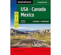 USA - Canada - Mexico Road Atlas 2026/2027 - powered by Rand McNally data (1:400,000 - 1:16,000,000 scale): Straßenatlas mit Spiralbindung, besonders gut lesbar: USSP-25