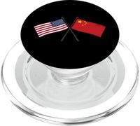 USA Cina Bandiere incrociate Amicizia cinese americana PopSockets PopGrip per MagSafe