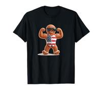 USA Cookie Man Come Bodybuilder per Gli Amanti del Pan di Zenzero Maglietta