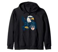 USA Coraggio Aquila del Potere e del Patriottismo Felpa con Cappuccio