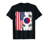 USA Corea del Sud Mezza Bandiera America South Korean Heritage Maglietta