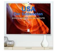 USA Der Südwesten - Einzigartige Monumente (hochwertiger Premium Wandkalender 2026 DIN A2 quer), Kunstdruck in Hochglanz: Faszinierende Landschaften und Monumente aus dem Südwesten der USA