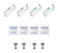Usa e Getta per Piercing All'orecchio Kit,Pistola oer Piercing All'orecchio,Pistola Sparachiodi per Orecchio Sterile Monouso Sicuro,Set di Pistole Perforanti, Supporti Orecchini in Silicone,4pcs