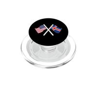 USA E ISLANDA bandiere incrociate doppie radici PopSockets PopGrip per MagSafe
