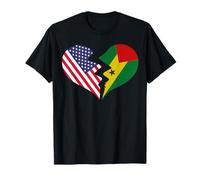 USA e Sao Tome E Principe Cuore Amore Internazionale Maglietta