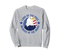 USA Eagle Land of The Free Because of The Brave 4 luglio Felpa
