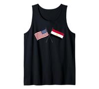 USA Egitto Attraversato Bandiere Americane Amicizia egiziana Canotta