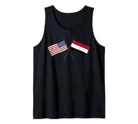 USA Egitto Attraversato Bandiere Americane Amicizia egiziana Canotta