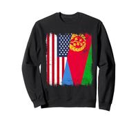 USA Eritrea Mezza Bandiera American Eritrean Heritage Felpa