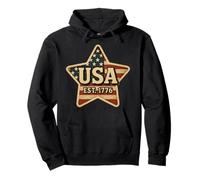 USA Est. 1776 Vintage Bandiera Americana 4 luglio Patriottica Felpa con Cappuccio