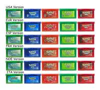 USA/EUR/ESP/ITA/NOE/FRA Pokemon Series Video Game Cartridge Pokemon Emerald FireRed LeafGreen Ruby Sapphire for GBA