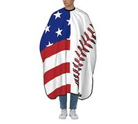 Usa Flag Baseball Lace Uomo Donna Mantella Taglio Capelli Professionale Mantellina Parrucchiere Tutta Lunghezza Mantello Da Barbiere Per Uso Domestico Tagliare I Capelli Acconciatura 168X140Cm