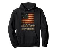 USA Flag We The People Serve No Kings Felpa con Cappuccio