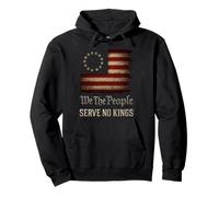 USA Flag We The People Serve No Kings Felpa con Cappuccio
