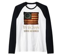 USA Flag We The People Serve No Kings Maglia con Maniche Raglan