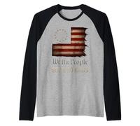 USA Flag We The People Serve No Kings Maglia con Maniche Raglan