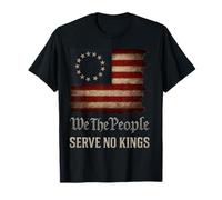 USA Flag We The People Serve No Kings Maglietta