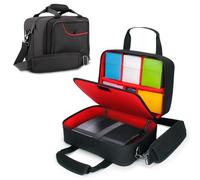 USA Gear Borsa Porta Carte per Giochi TCG e CCG - Borsa Protettiva con Tracolla, Interno Personalizzabile, Design Resistente alle Intemperie - Adatta a Scatole per Mazzi e carte Sciolte - Rosso