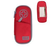 USA Gear Custodia Medica per Insulina, Glucometro, EpiPen, Inalatore, Bende e Altro - Organizer Medicine da Viaggio con Interno Isolato, Esterno Resistente all’Acqua e Passante per Cintura (Rosso)