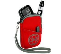 USA Gear Custodia per Misuratore di Glucosio e Supporto Inalatore - Neoprene Resistente alle Intemperie, Passante per Cintura, Cinturino Rimovibile - Astuccio per Monitor Diabetico, Lancette e altro