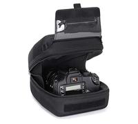 USA GEAR Custodia rigida per fotocamera DSLR ad accesso rapido e obiettivo zoom con protezione in EVA modellata, interni imbottiti, passante per cintura e impugnatura rivestita in gomma