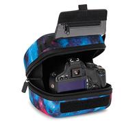 USA Gear Custodia Rigida per fotocamera DSLR con protezione EVA sagomata, interno imbottito, passante per fotocamere fino a 15,24 x 16,51 x 7 cm - Compatibile con Nikon, Canon, e altre - Galassia