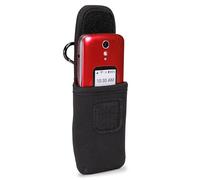 USA Gear Flip Custodia per Cellulare Custodia da Cintura Compatibile con Jitterbug, Alcatel GO, Nokia 2780, Tracfone TCL Flip 2 e Altro - Custodia per Telefono in Neoprene - Nero