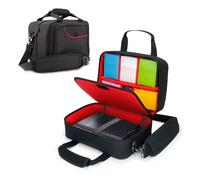 USA Gear Borsa Porta Carte per Giochi TCG e CCG - Borsa Protettiva con Tracolla, Interno Personalizzabile, Design Resistente alle Intemperie - Adatta a Scatole per Mazzi e carte Sciolte - Rosso