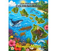 USA GEOGRAPHY COLORING BOOK HAWAII MAPS: Educational Hawaii Map Coloring Pages with Counties, Landmarks, Regions, and State Geography