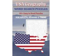 USA Geography Word Search Puzzle Book: Word Searches with Easy to Read Print about US Geography, States, Cities and More | 6x9 inches, 110 pages | 50+ ... Gift for Holidays, Vacations, and Free Times