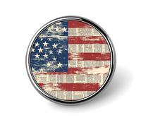 Usa Giornale Sfondo Modello Rotondo Spilla per Uomo Donna Moda Distintivo Collare Pin Vestito Giacca Zaino Accessori