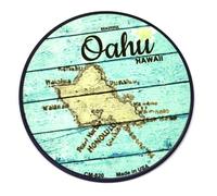 USA Hawaii Isola Oahu Magnete Frigorifero Cartello Rotondo