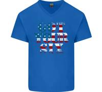 USA Ho Il Tuo Sei Bandiera Americana Esercito Uomo T-Shirt A V In Cotone