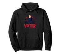 USA Kids Future Voter Patriotic Stars Elezione Grafica Felpa con Cappuccio, Unisex per Adulti, Nero, L